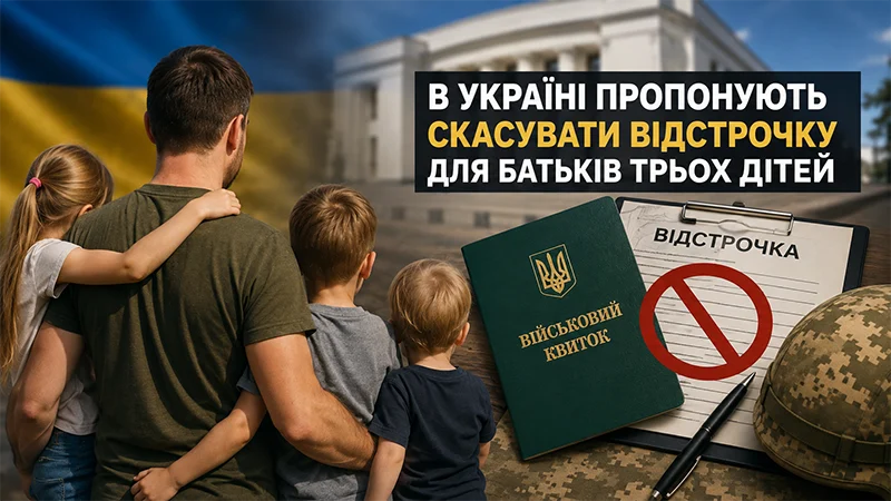 Скасування відстрочки для батьків трьох дітей