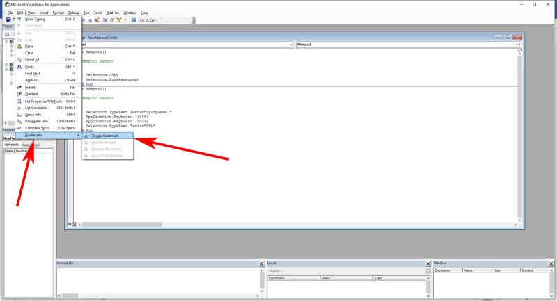 Toggle Bookmark VBA