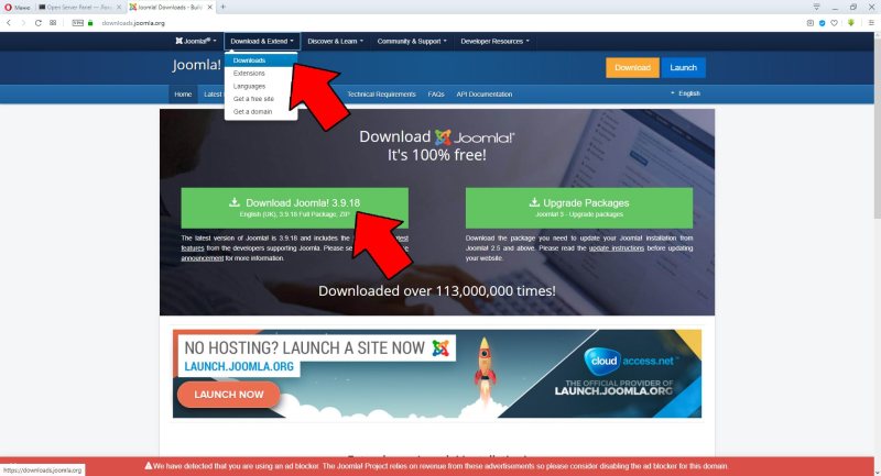 Як скачати Joomla