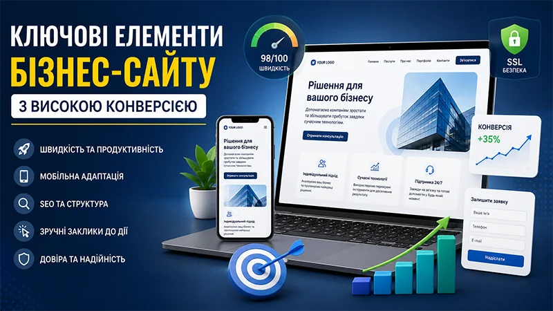 Ключові елементи бізнес-сайту